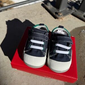 See Kai Run Navy and Green Infant Sneakers